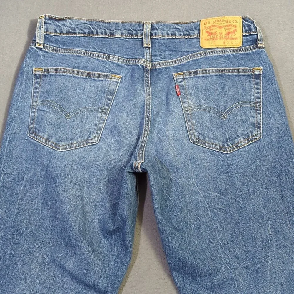 Levi's Jeans Men's 32x30 Fits 32x27 Blue 541 Athletic Fit Tapered Leg Denim